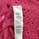 Chico's  Crochet Tunic Sweater Womens M Pink Sheer Knit Boho Beach Cover Layer‎ Photo 6