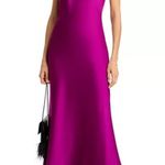 Liv Foster Clara Satin Long Dress Wine Berry Women’s Sz 2 Purple Photo 11