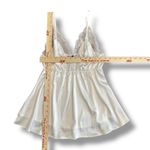 Victoria's Secret Victoria’s Secret Chantilly Lace Babydoll Slip Womens Size S White Satin Photo 2