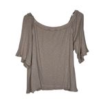 Michael Stars Women's Tank Top Scoop Neck Cropped Short Sleeve Beige One Size Photo 6