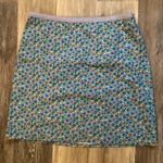 Boden Y2K Multicolor Floral Pencil Lavender Waistband Skirt Size 14 EUC Blue Photo 0