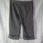 Dolled Up  gray and pink pin striped Capris Photo 5