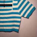 ZARA NWOT Blue White Stripe Square Neck Cropped Top Going Out Women size Medium Photo 3
