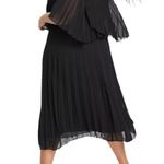 ASOS Curve pleated bandeau midi dress with double layer Black Size 18 Photo 9