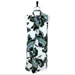 Who What Wear Women's Cream Olive Tie Neck Shift Dress Sundress Size Small S Photo 3