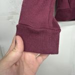 Victoria's Secret Victoria’s Secret PINK Hoodie Women’s Small Maroon Black Mesh Trim Zip Up Photo 2