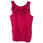 Lane Bryant  ruffle tank hot pink 20 plus casual business workwear layering Photo 1