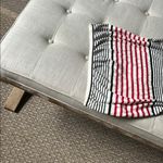 Max Mara  Silk Linen Blend Turtle Neck Striped Blouse Photo 3