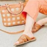 Madewell  The Boardwalk Sandals Woven Leather Slides Antique Coral Tan 7 Photo 1