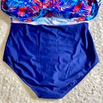 NWOT Neon Palm Leaf Print Swimsuit Swim Skirt Full Coverage 18W NEW Photo 5