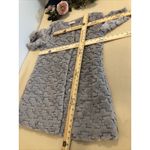 Cousin Earl XS Women Coat Jacket Two Button Front Faux Fur Short sleeve Gray Photo 6