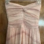 Free People  strapless gray and pink high low lined dress. Size SP Photo 1