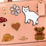 Coach CC421 Dempsey Tote 22 With Creature Patches Leather Candy Pink Multi Photo 3