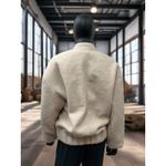 Mango MNG Sherpa Bomber Jacket Cream XS 100% Polyester‎ Cozy Lined Photo 4