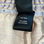 Bobi Sunset Linen Blend Pant - Wide Leg Small Revolve Yellow Pink Pastel Stripe Photo 7