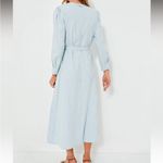Tuckernuck Sea Stripe Catherine Belted Long Sleeve Maxi Dress in Slate Blue NEW Photo 1