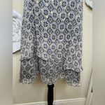 Lavender Brown NTM: , Black & Cream Print with Gold Threads Mini Dress Sz L Photo 5