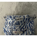 Vineyard Vines  Shirt Womens Small White Blue Abstract Zebra Print Tunic Preppy‎ Photo 7