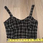 Japna Black & White Tweed Crop Top - Size S Photo 3