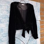 Ramy Brook Womens Jaxon Velvet Long Sleeves Cropped blazer top size medium Photo 2