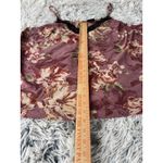 Torrid  Tank Top Size 1 Womens  Mauve Pink Floral Camisole Lace Trim Button Photo 6