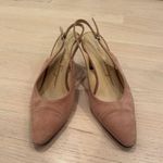 Salvatore Ferragamo  Dusty Pink Slingback Gold Tone Heels Photo 2