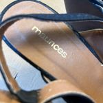 Maurice's Women's Maurice Black Criss Cross Wedges Beverly Size 8 EUC #CL-43 Photo 3