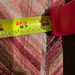 JM Collection  Metallic Red Pink Browns Gold Zig Zag Lines. Gold Jewel . Sz M. Photo 12