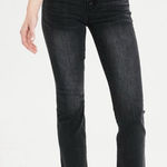 American Eagle  super stretch super hi-rise crop flare black denim jeans size 0 Photo 0
