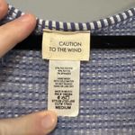Caution to the Wind  blue white drawstring v-neck jumpsuit size M‎ Photo 5