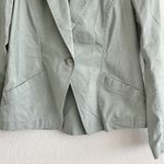 Peruvian Connection  90s sage green Linen cotton spring Blazer jacket Size 4 Photo 4