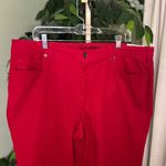 Lands' End  NWT Red Corduroy Mid Rise Straight Fit Size 18W Photo 1