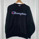 Champion Black Reverse Weave Crewneck Photo 0