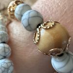 Beaded Cream Gold Pale Blur Beaded Bracelet Duo Photo 3