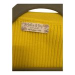 Y2K Style Yellow Ribbed Cropped Sleeveless Polo – Size Large, Preppy Tennis Photo 1