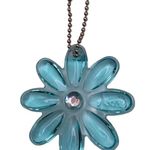 Coach  Blue Poppy Flower HangTag Bag Charm Fob Photo 1