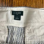 J Crew City Fit Seersucker Bermuda Shorts Womens 6 Striped White/Navy Cotton White Photo 1