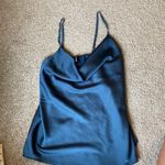 Venti6 Blue Cowl Nexk Satin Tank Top Size XL Photo 2