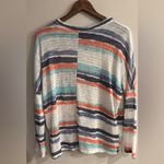 143 Story  Women’s Multicolor Striped Knit Long Sleeve Top Size L Photo 1