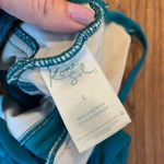 Kona Sol  ribbed ruched side toe back one piece swimsuit large Photo 4