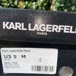 Karl Lagerfeld  ELCTRC TONI FROSTED PVC Sandals Blue Women’s Size 5 NEW with Box Photo 2