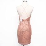 Liv Foster Sequin Draped Mini Dress Rosy Peach Size 2 Pink Photo 3