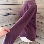 Athleta Purple Confetti Crewneck Rounded Hem Sweatshirt Photo 3