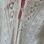Lauren Ralph Lauren 1X White ivory Long Linen Crochet Cardigan Sweater Photo 6