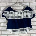 Faithfull the Brand Solerno Claremont Stripe Off The Shoulder Crop Top Size 4 Photo 3