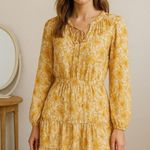 Dear John Womens Dress Size S Floral Long Sleeve Ruffle Boho Cottage Romantic Photo 0