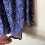 Arizona Jeans VTG Arizona Jean Co Women Corduroy Button Up Shirt L Navy Paisley Cottage Boho Photo 3