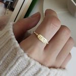 Gold Rectangle Signet Ring Photo 0