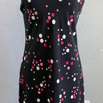 Vintage‎ Polka Dot Dress with Scarf Size 7 Black Photo 0