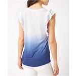 Young Fabulous and Broke YFB Pink Ombre Linen Ruffle Top Sz S Photo 8